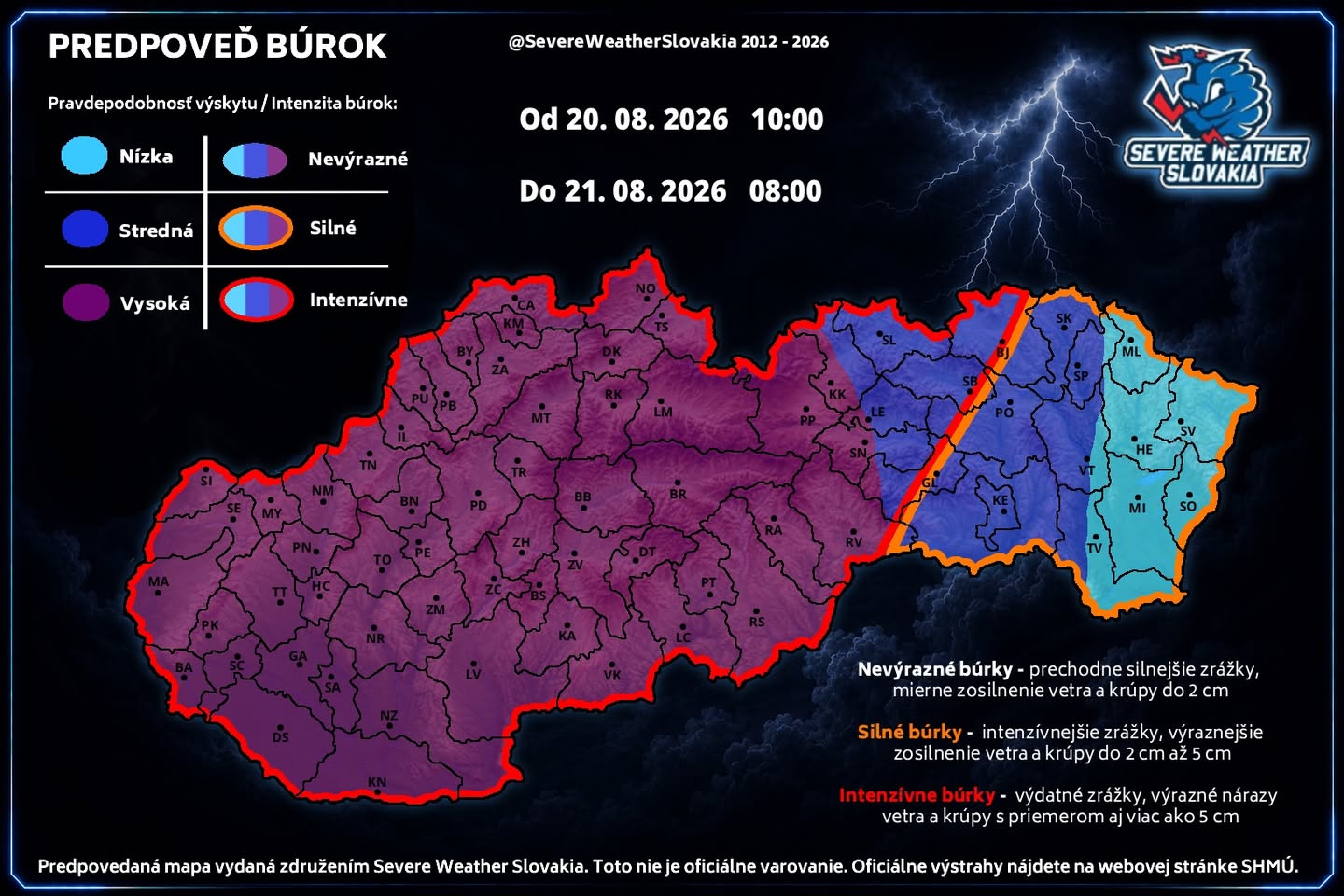 20. 8. 2026 Predpoveď - búrky