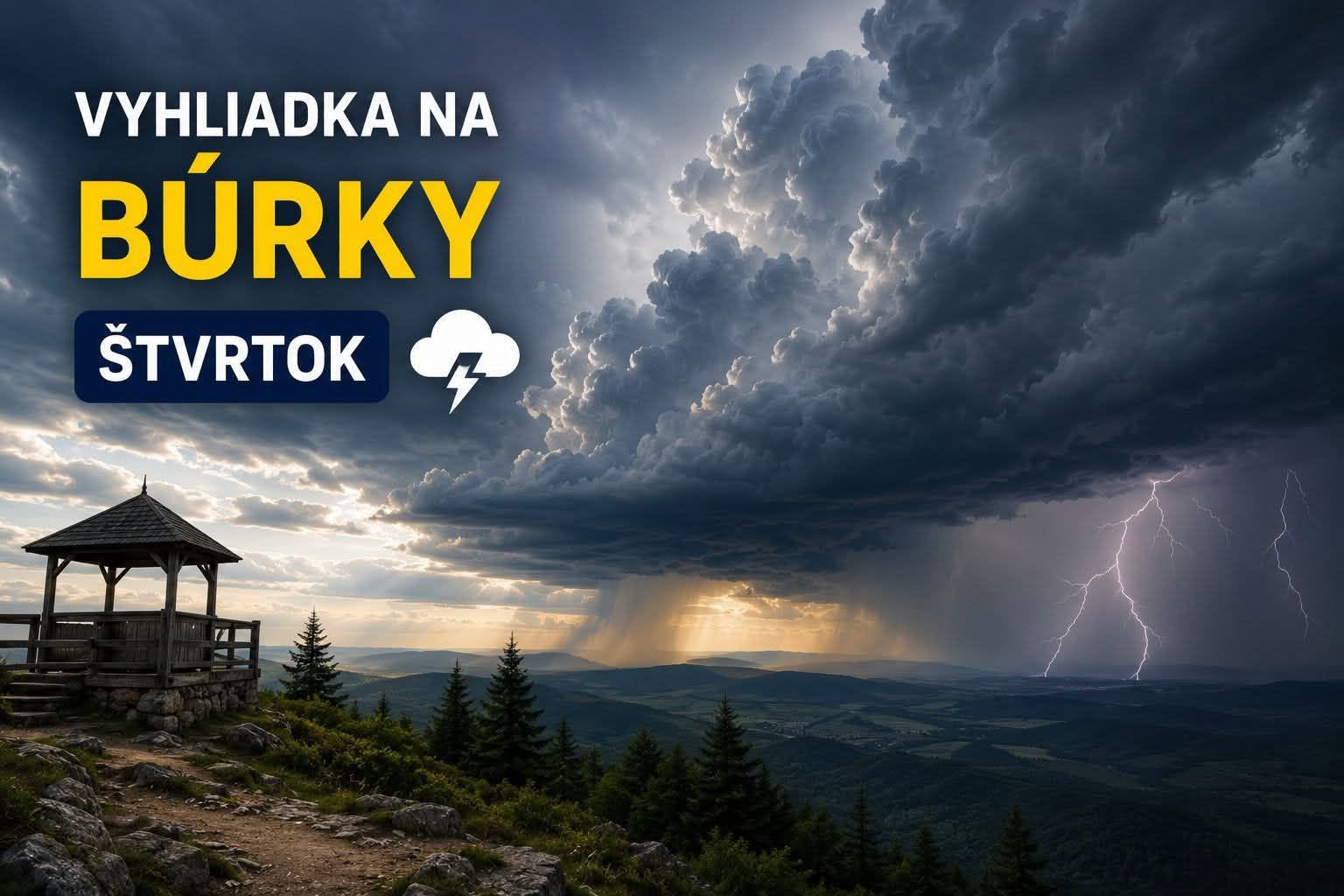Zajtrajšia situácia s búrkami sa zatiaľ nemení