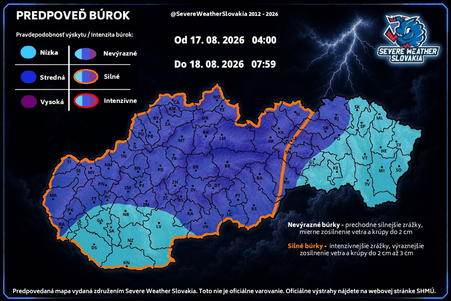 Predpoveď na pondelok 17. 8. 2026